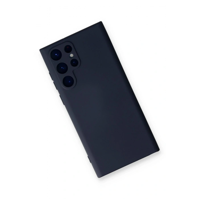 Samsung Galaxy S22 Ultra Kılıf Nano içi Kadife Silikon - Lacivert