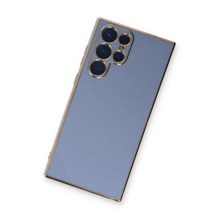 Samsung Galaxy S22 Ultra Kılıf Volet Silikon - Mavi