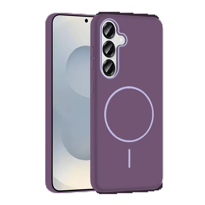 Samsung Galaxy S23 FE Broş Magsafe Kapak - Mor