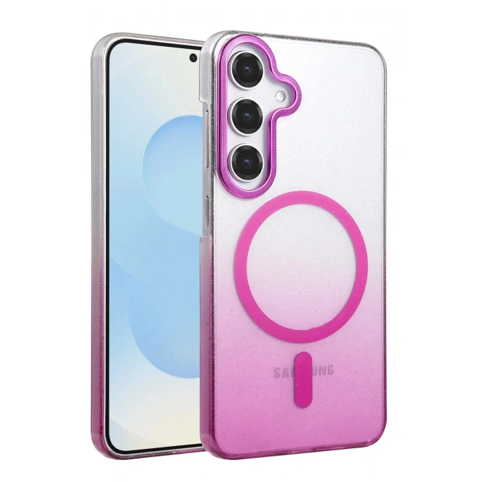 Samsung Galaxy S23 FE Glossy Magsafe Kapak - Mor