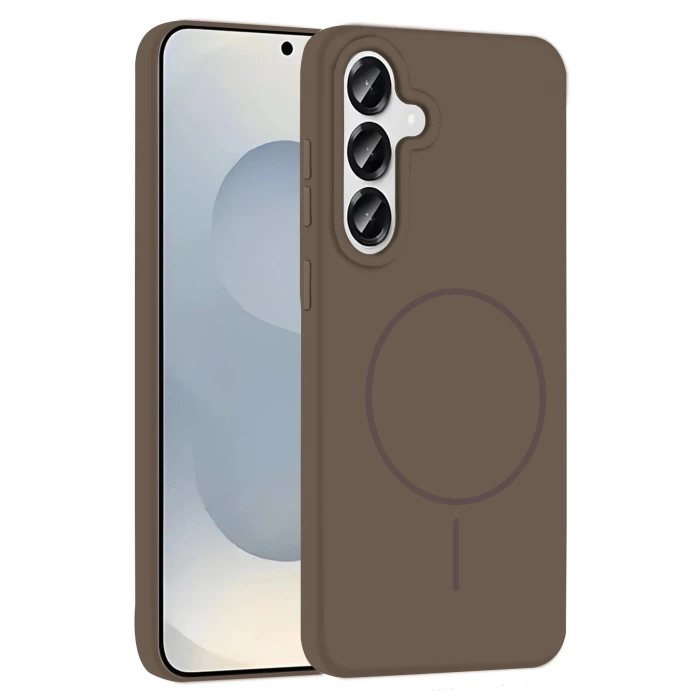 Samsung Galaxy S23 FE Kılıf Jully Magsafe Kapak - Kahverengi