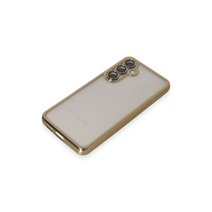 Samsung Galaxy S23 FE Kılıf Lensli Silikon - Gold