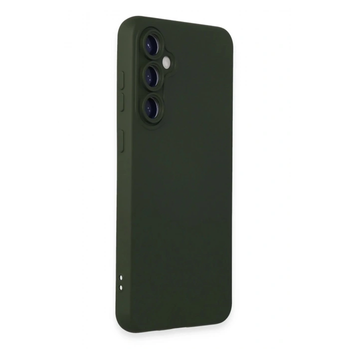 Samsung Galaxy S23 FE Kılıf Nano içi Kadife Silikon - Koyu Yeşil