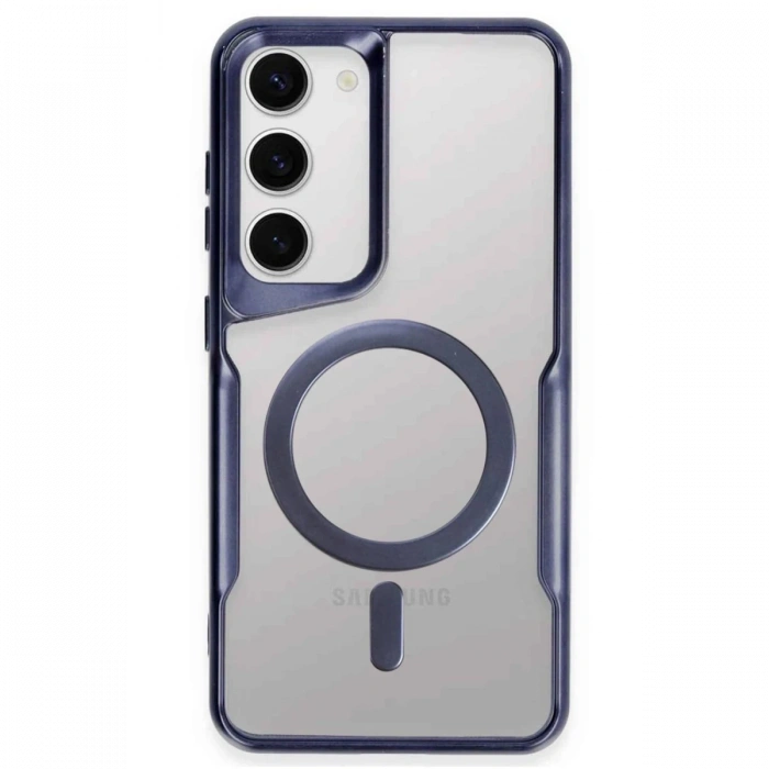 Samsung Galaxy S23 Kılıf Boyi Magsafe Silikon Kapak - Lacivert