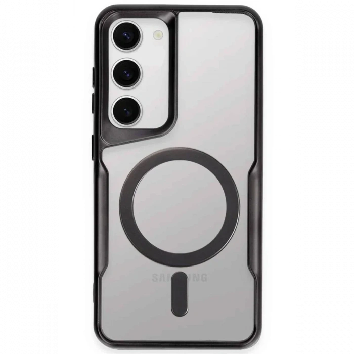 Samsung Galaxy S23 Kılıf Boyi Magsafe Silikon Kapak - Siyah