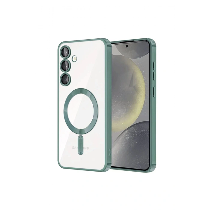 Samsung Galaxy S23 Kılıf Kross Magneticsafe Kapak - Koyu Yeşil