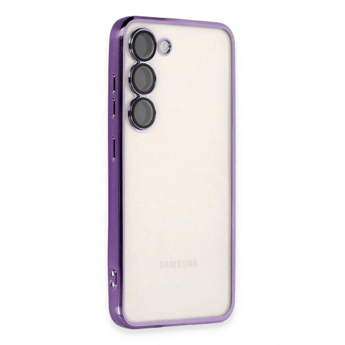 Samsung Galaxy S23 Plus Kılıf Lensli Silikon - Mor