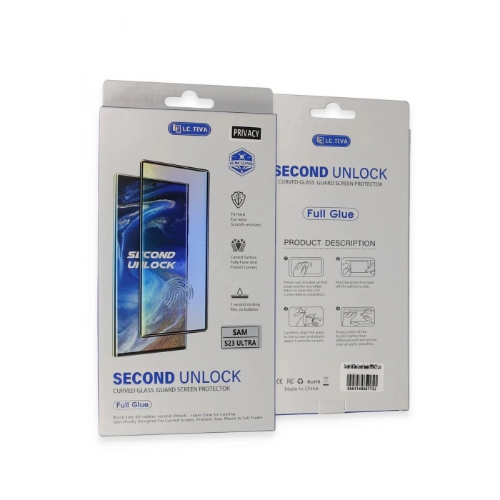 Samsung Galaxy S23 Ultra Durable Full Glue Curved Hayalet Cam