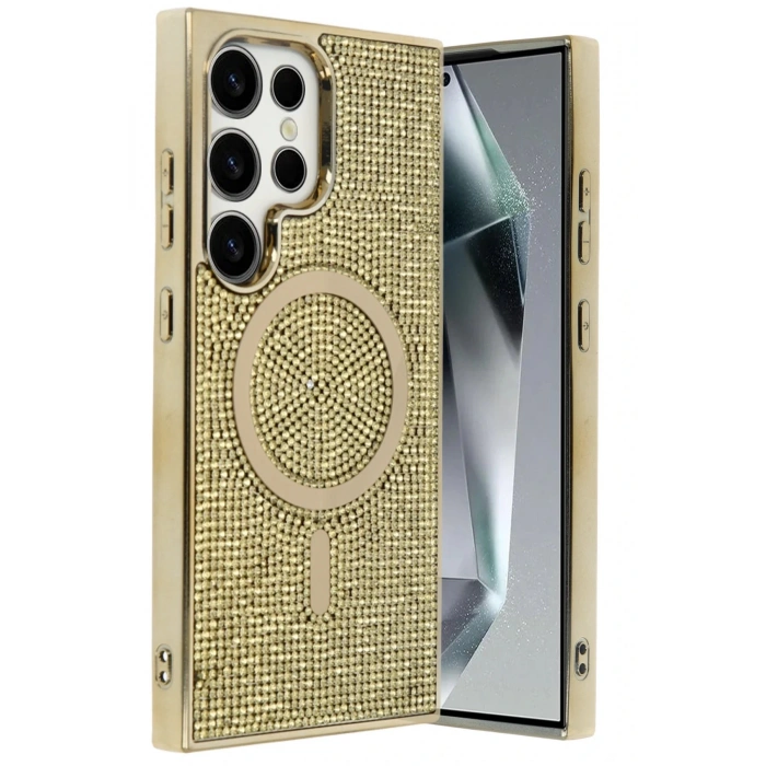 Samsung Galaxy S23 Ultra Helen Magsafe Kapak - Gold