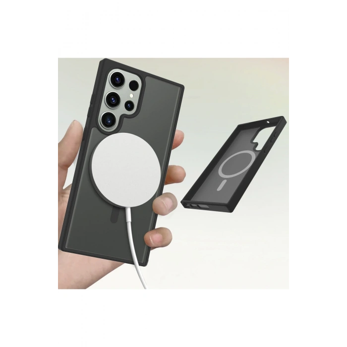 Samsung Galaxy S23 Ultra Jota Magsafe Kapak - Derin Mor