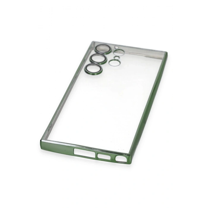 Samsung Galaxy S23 Ultra Kılıf Lensli Silikon - Yeşil