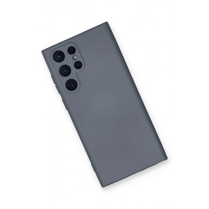 Samsung Galaxy S23 Ultra Kılıf Nano içi Kadife Silikon - Gri