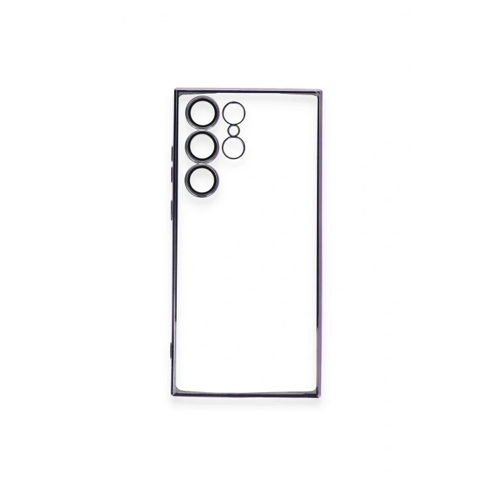 Samsung Galaxy S23 Ultra Kılıf Razer Lensli Silikon - Mor