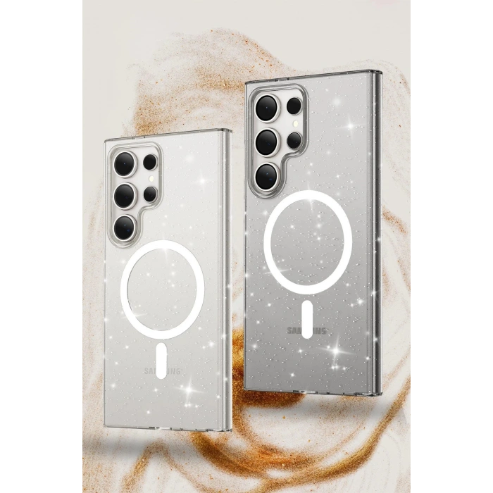 Samsung Galaxy S23 Ultra Kılıf Star Magsafe Kapak - Şeffaf