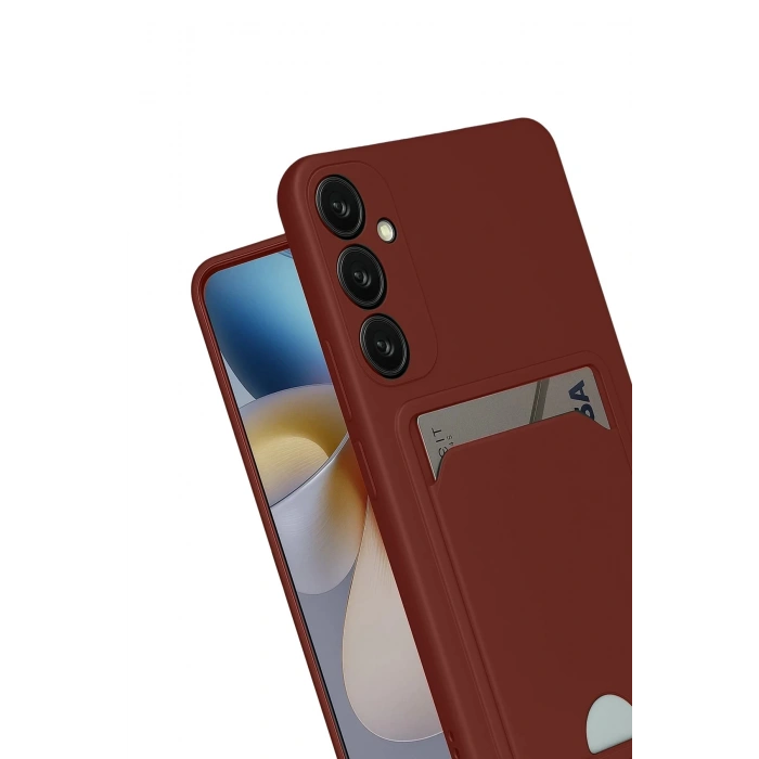 Samsung Galaxy S24 FE Kılıf Kelvin Kartvizitli Silikon - Bordo