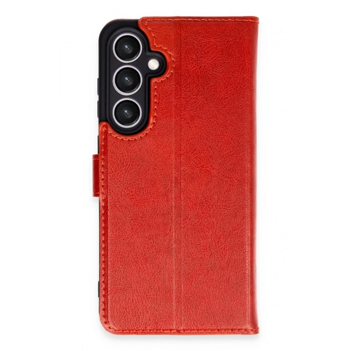 Samsung Galaxy S24 FE Kılıf Trend S Plus Kapaklı Kılıf - Kırmızı