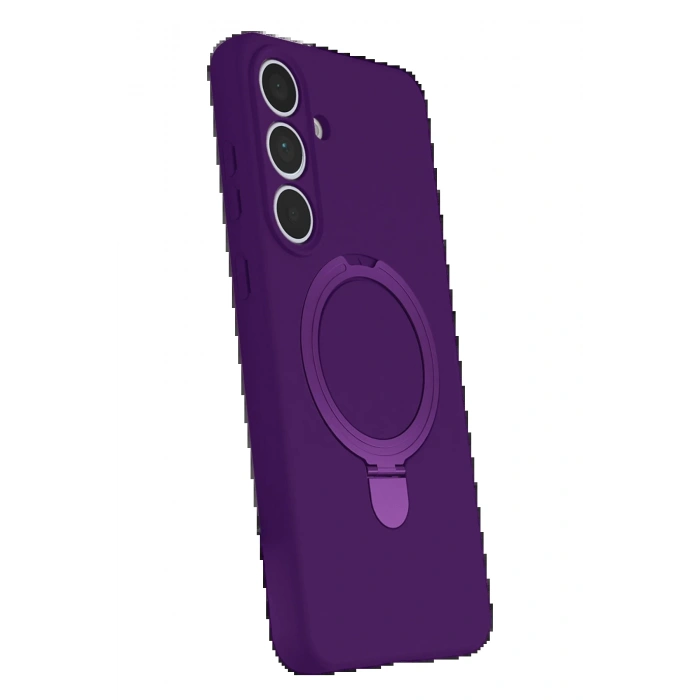 Samsung Galaxy S24 FE Regal Magsafe Standlı Kapak - Derin Mor