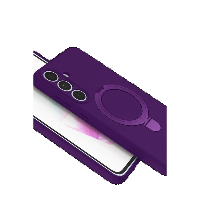 Samsung Galaxy S24 FE Regal Magsafe Standlı Kapak - Derin Mor