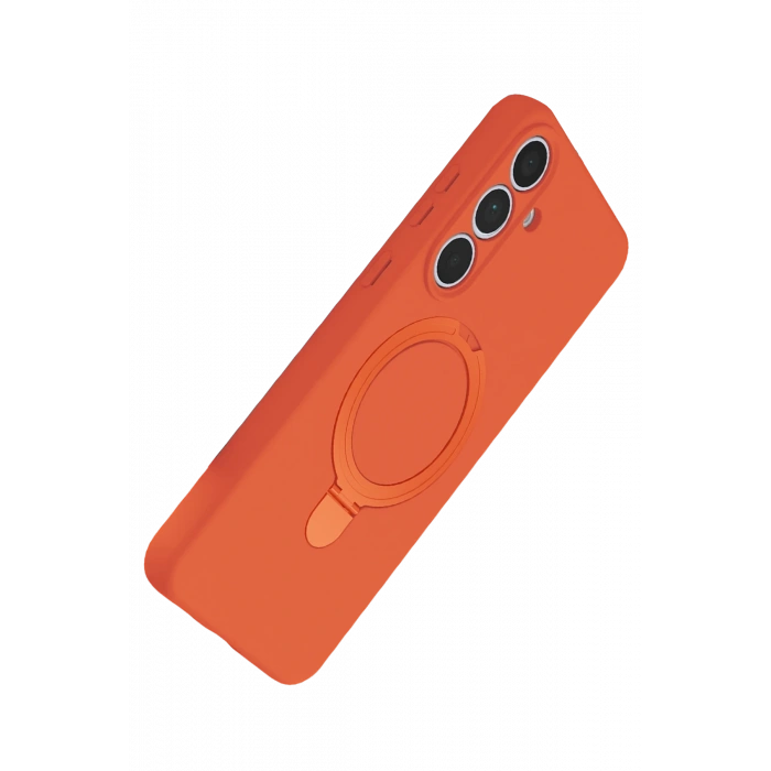 Samsung Galaxy S24 FE Regal Magsafe Standlı Kapak - Turuncu