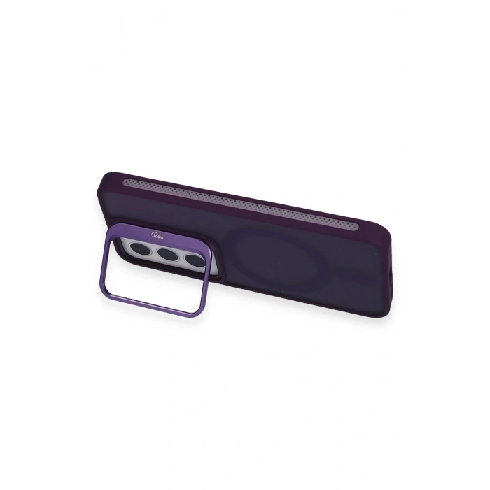 Samsung Galaxy S24 Flet Lens Magsafe Kapak - Derin Mor