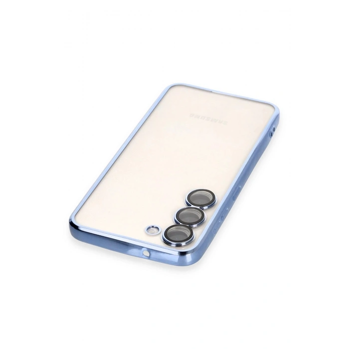 Samsung Galaxy S24 Kılıf Lensli Silikon - Açık Mavi