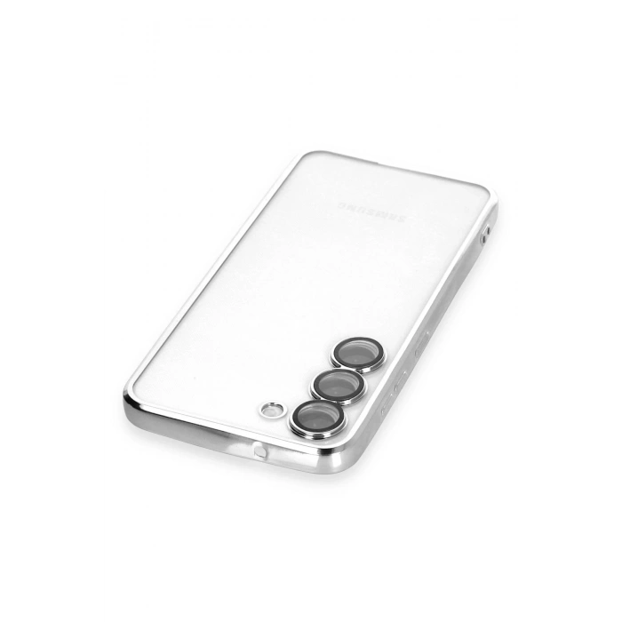 Samsung Galaxy S24 Kılıf Razer Lensli Silikon - Gümüş