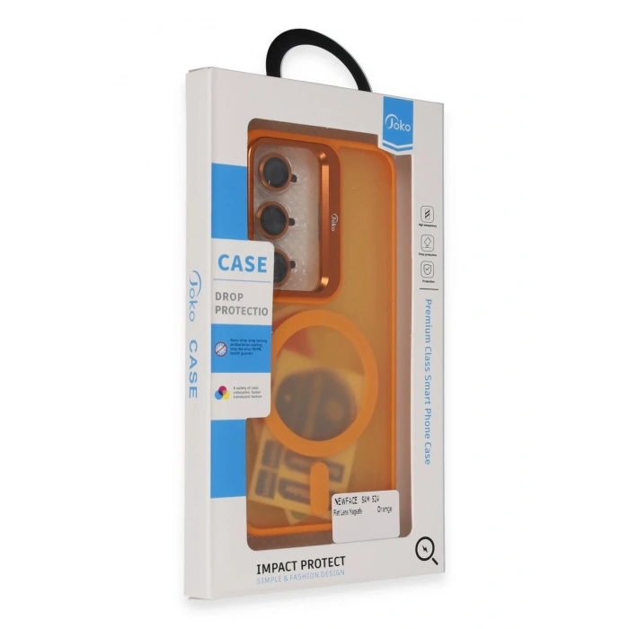 Samsung Galaxy S24 Plus Flet Lens Magsafe Kapak - Turuncu