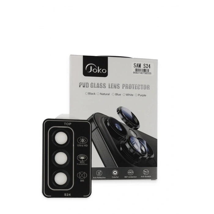 Samsung Galaxy S24 PVD Metal Kamera Lens - Siyah