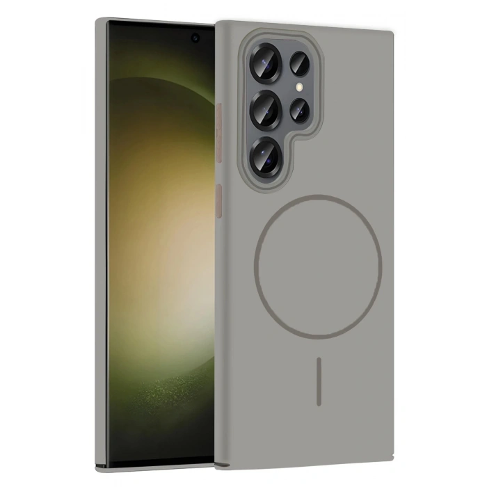 Samsung Galaxy S24 Ultra Broş Magsafe Kapak - Titan Gri