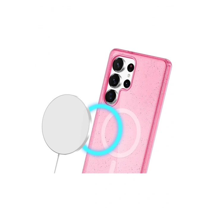 Samsung Galaxy S24 Ultra Kılıf Star Magsafe Kapak - Pembe