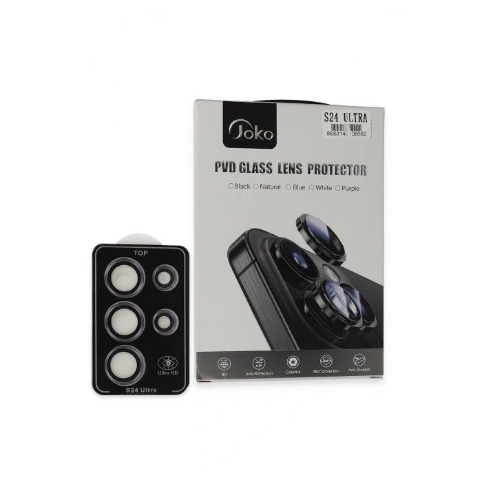 Samsung Galaxy S24 Ultra PVD Metal Kamera Lens - Derin Mor