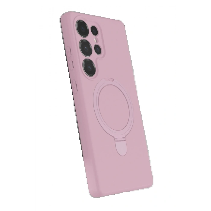 Samsung Galaxy S24 Ultra Regal Magsafe Standlı Kapak - Açık Pembe