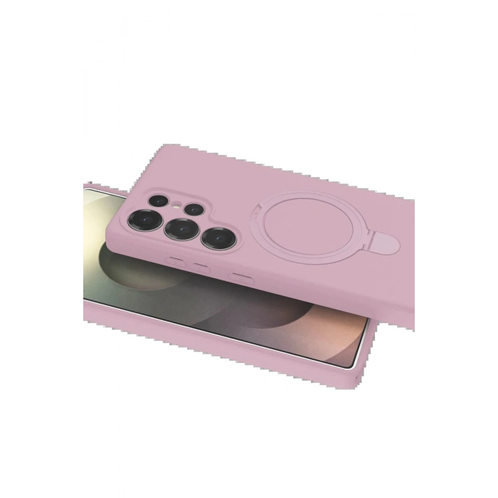 Samsung Galaxy S24 Ultra Regal Magsafe Standlı Kapak - Açık Pembe