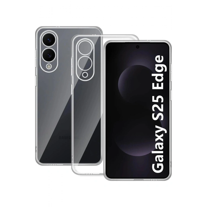 Samsung Galaxy S25 Edge Kılıf Lüx Şeffaf Silikon