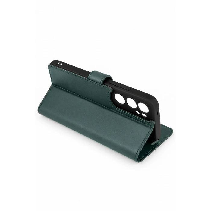 Samsung Galaxy S25 Edge Trend S Plus Kapaklı Kılıf - Koyu Yeşil