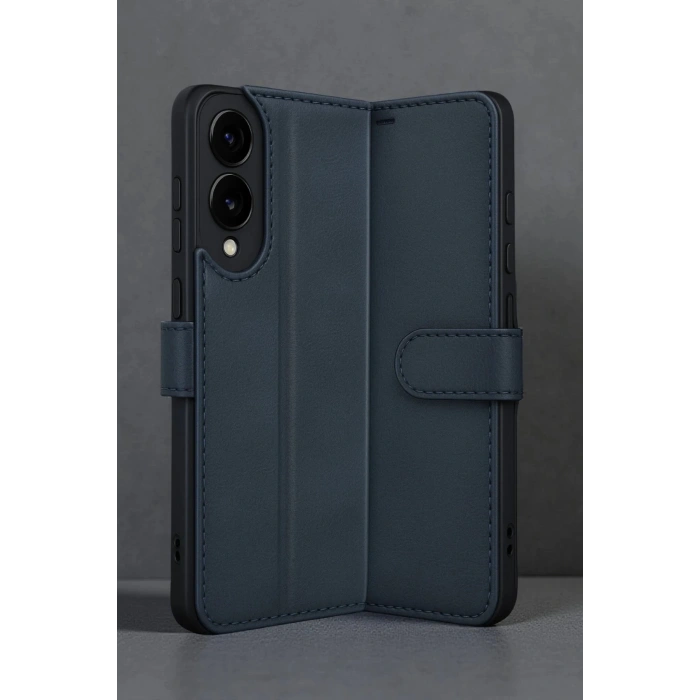 Samsung Galaxy S25 Edge Trend S Plus Kapaklı Kılıf - Lacivert