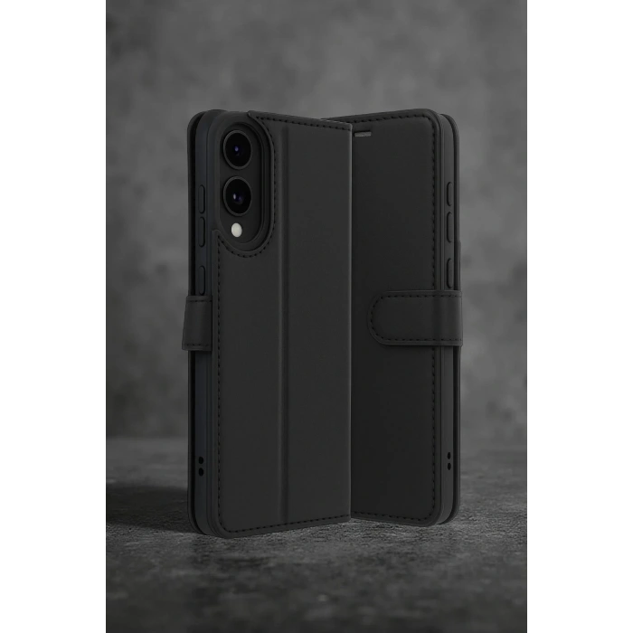 Samsung Galaxy S25 Edge Trend S Plus Kapaklı Kılıf - Siyah