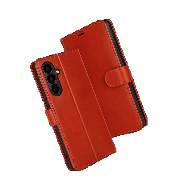 Samsung Galaxy S25 FE Trend S Plus Kapaklı Kılıf - Kırmızı