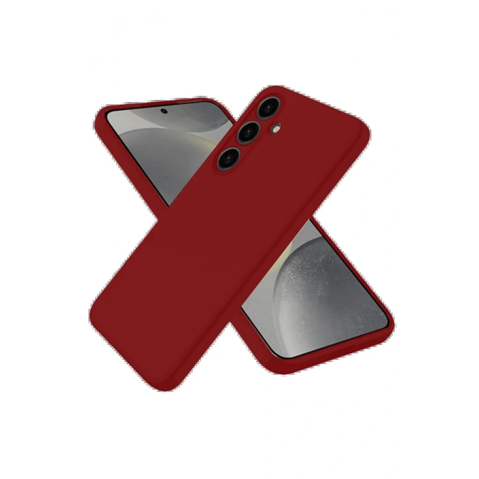 Samsung Galaxy S25 Kılıf Nano içi Kadife Silikon - Kırmızı