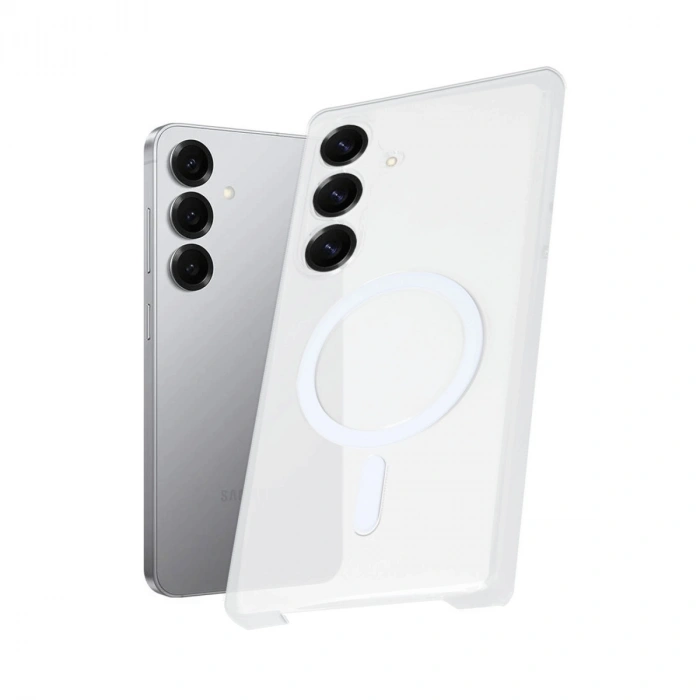 Samsung Galaxy S25 Kılıf PC Zara Magsafe Şeffaf Kılıf - Şeffaf