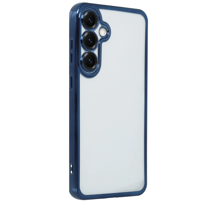 Samsung Galaxy S25 Kılıf Razer Lensli Silikon - Lacivert