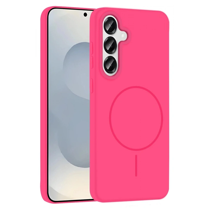 Samsung Galaxy S25 Plus Kılıf Jully Magsafe Kapak - Fuşya