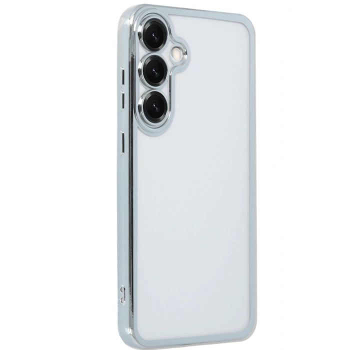 Samsung Galaxy S25 Plus Kılıf Lensli Silikon - Gümüş