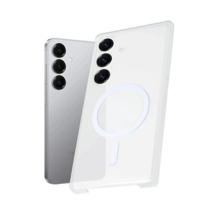 Samsung Galaxy S25 Plus Kılıf PC Zara Magsafe Şeffaf Kılıf - Şeffaf