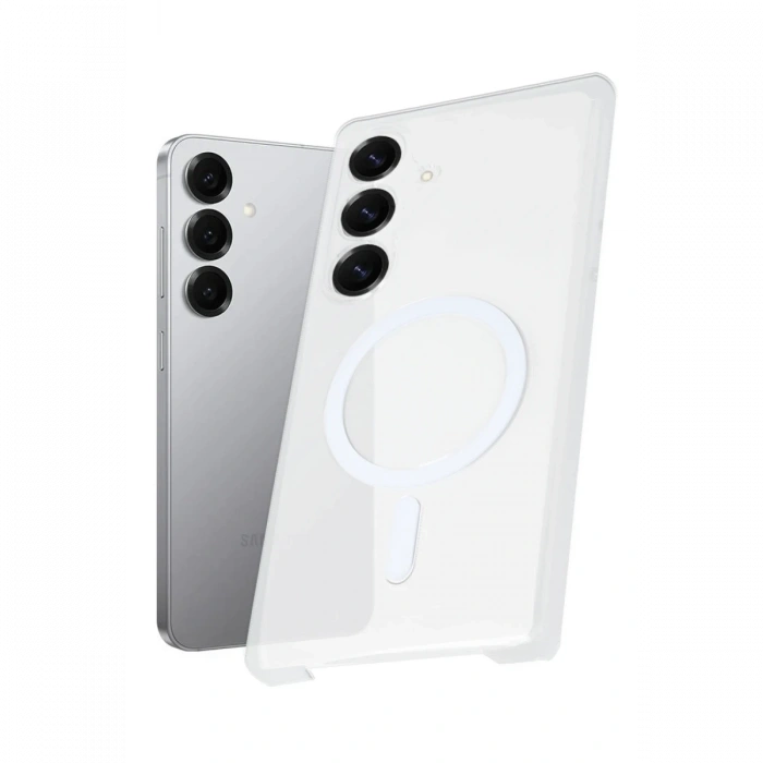 Samsung Galaxy S25 Plus Kılıf PC Zara Magsafe Şeffaf Kılıf - Şeffaf