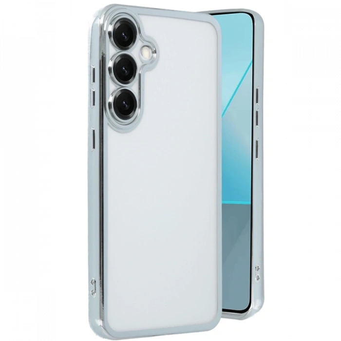 Samsung Galaxy S25 Plus Kılıf Razer Lensli Silikon - Gümüş