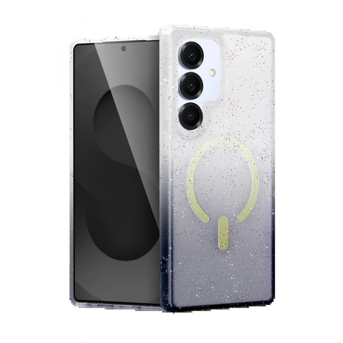 Samsung Galaxy S25 Plus Pummel Shiny Magsafe Kapak - Siyah