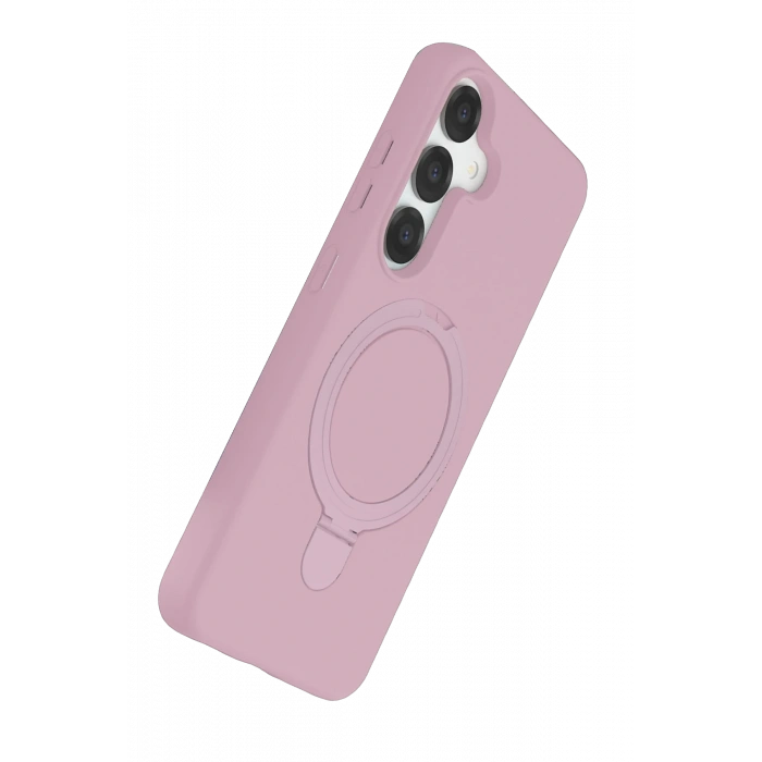 Samsung Galaxy S25 Regal Magsafe Standlı Kapak - Açık Pembe