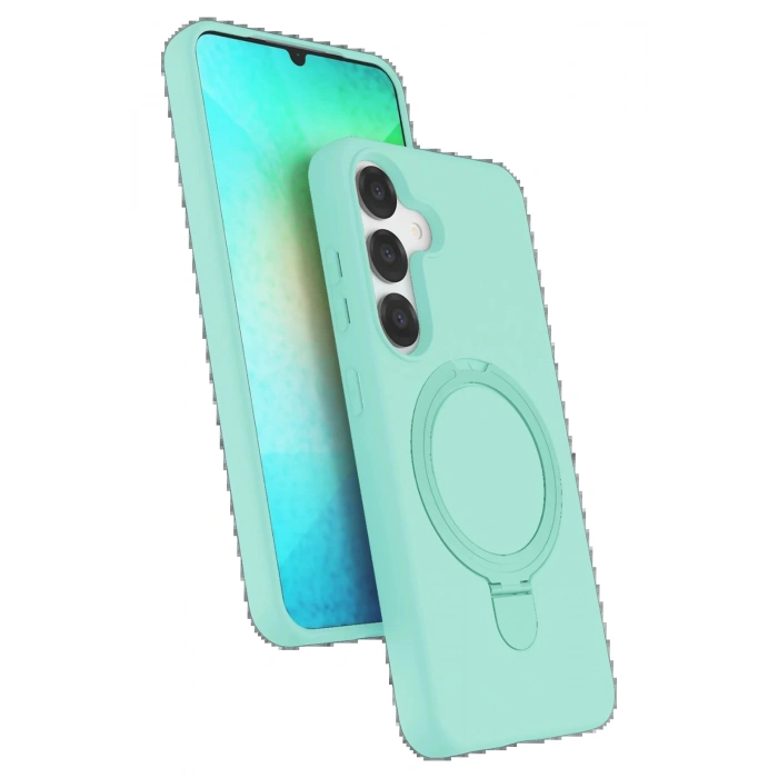Samsung Galaxy S25 Regal Magsafe Standlı Kapak - Su Yeşili
