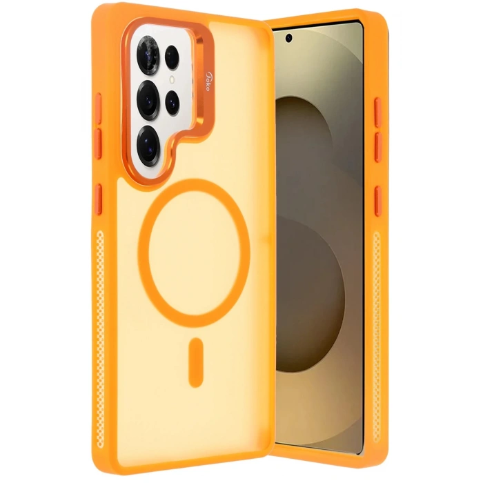 Samsung Galaxy S25 Ultra Flet Lens Magsafe Kapak - Turuncu